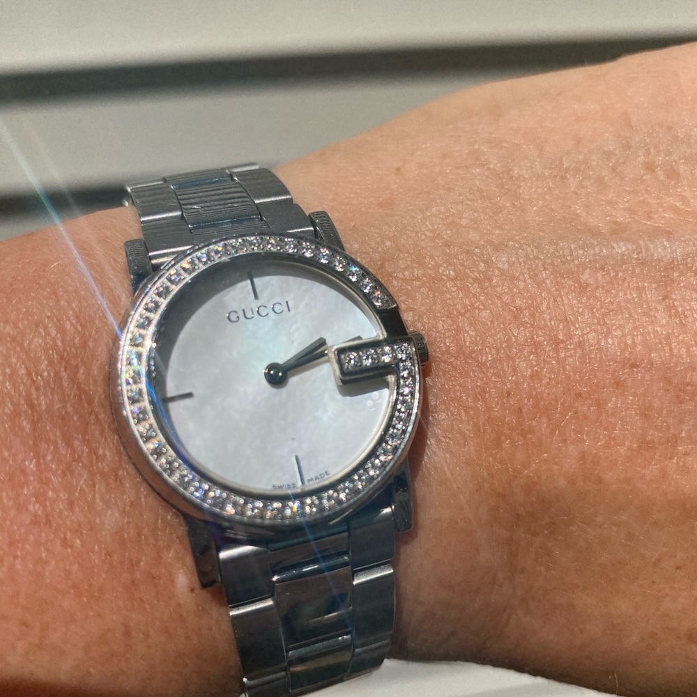 Authentic Gucci w/Diamonds watch - Picture 2 of 9